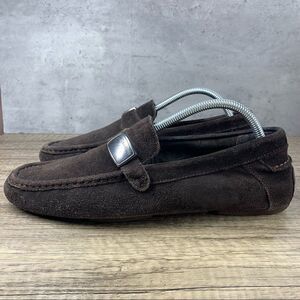 Calvin Klein~Men’s Suede Chocolate Brown Driving Loafers Moccasins~Size 9M